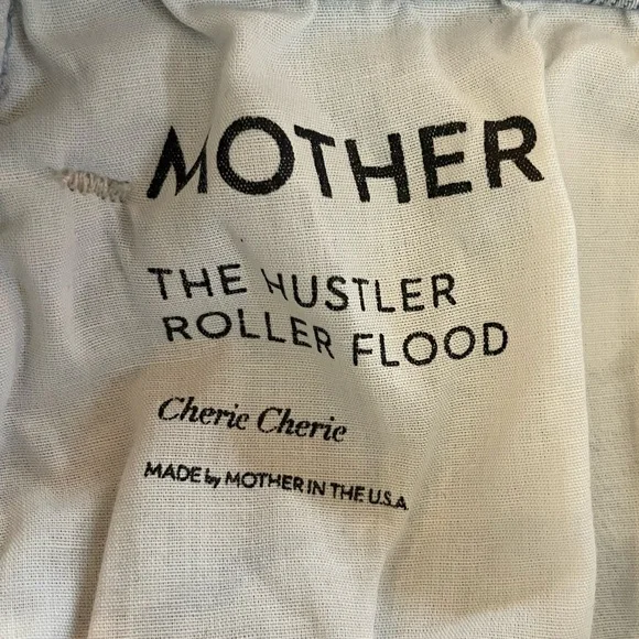 Mother Hustler Roller Flood Jeans In Cherie Cherie Size 29 Wide Leg High Rise - Picture 11 of 13